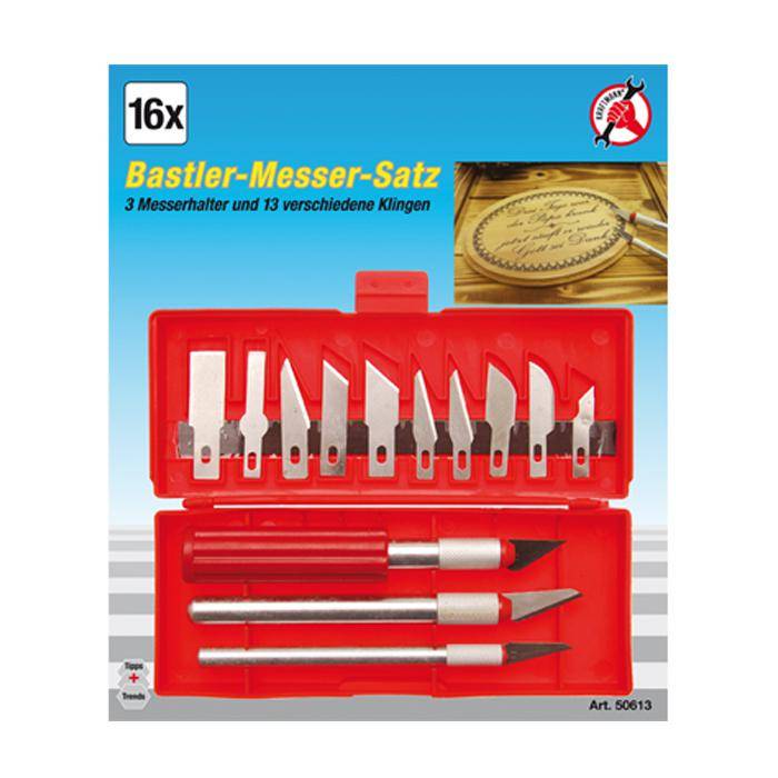 Bastlermesser-Satz - 16-tlg.