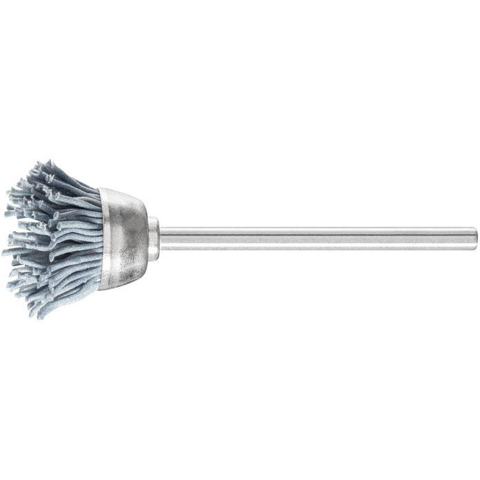 Topfbürste - PFERD - Bürsten-Ø 18 mm - mit Kunststoffbesatz (Siliciumcarbid) - Bezeichnung TBU 1803/2,34 SiC 320 0,55 - Schaft-Ø 2,34 mm - Besatzm
