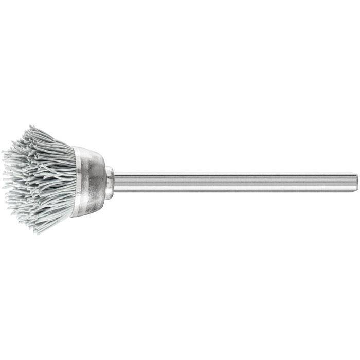 Topfbürste - PFERD - Bürsten-Ø 18 mm - mit Kunststoffbesatz (Siliciumcarbid) - Bezeichnung TBU 1803/3 SiC 320 0,25 - Schaft-Ø 3 mm - Besatzmateria