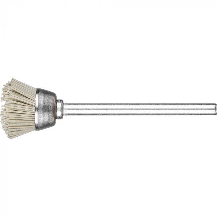 PFERD Topfbürste TBU mit Schaft - Kunststoffbesatz Diamant (DIA) - ungezopft - Außen-ø 18 mm - Besatzmaterial-ø 0,40 mm - VE 10 Stück - Preis per