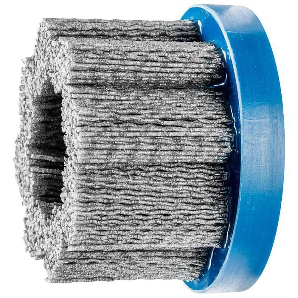 Tellerbürste - PFERD - Bürsten-Ø 75 mm - mit Siliciumcarbidbesatz - Bezeichnung DBU 75/22,2 SiC 120 1,10 FLEX - Korngröße 120 - Besatzmaterial-Ø