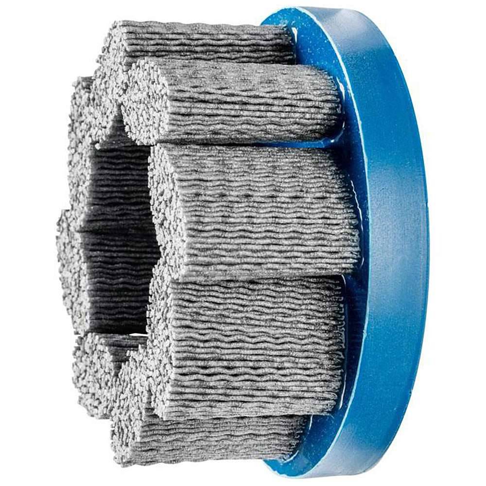 Tellerbürste - PFERD - Bürsten-Ø 100 mm - mit Siliciumcarbidbesatz - Bezeichnung DBU 100/22,2 SiC 80 1,10 FLEX - Korngröße 80 - Besatzmaterial-Ø