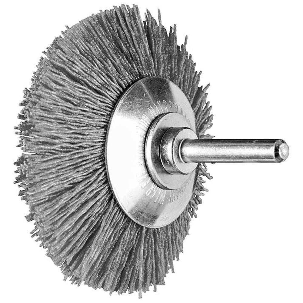 Kegelbürste - PFERD - ungezopft - Keramikkorn - mit Schaft - für NE-Metall u.a. - Bezeichnung KBU 7010/6 CO 120 0,55 - Bürsten-Ø 70 mm - Besatzma
