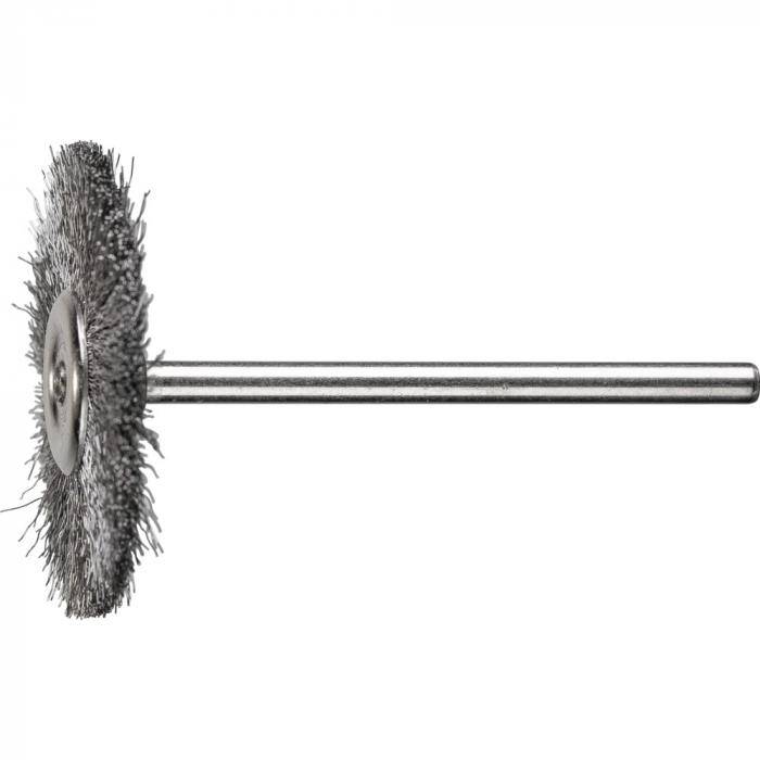PFERD Rundbürste RBU 3202/3 INOX 0,10 mit Schaft - INOX - ungezopft - Außen-ø 32 mm - Besatzmaterial-ø 0,10 mm - Schaft-ø 3 mm - VE 10 Stück - P