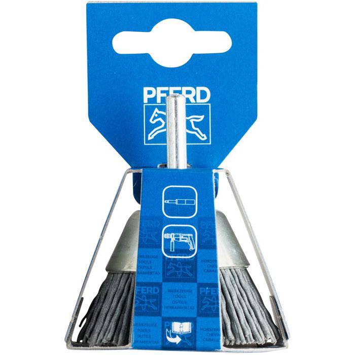Topfbürste - PFERD POS TBU 5010/6 SiC 180 0,90 - ungezopft mit Schaft - Siliciumcarbidbesatz - VE 5 Stück - Preis per VE