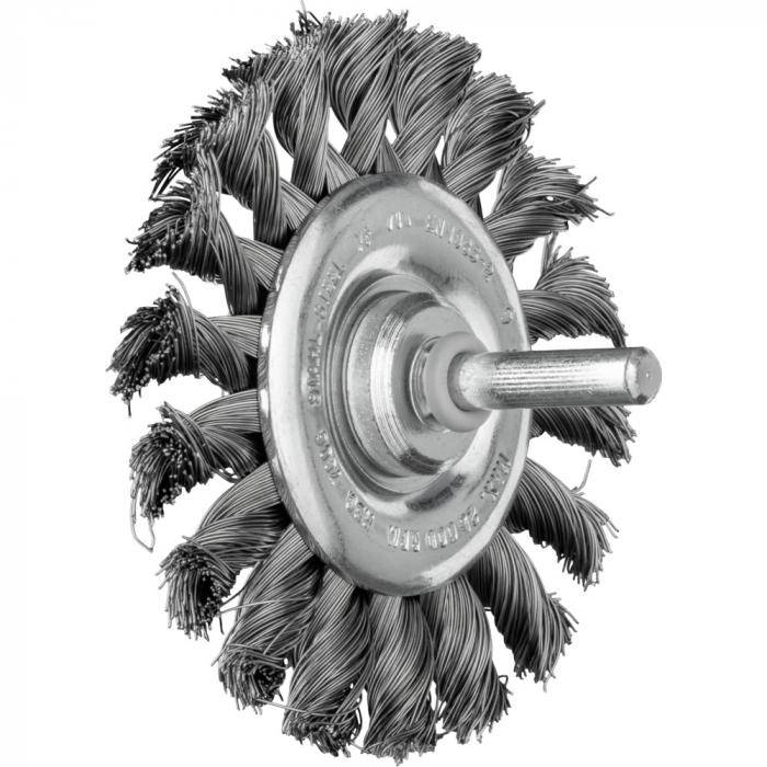 PFERD Rundbürste RBG RBG 7006/6 ST 0,35 Schaft - Stahldraht - gezopft - Außen-ø 76 mm - 18 Zöpfe - Besatzmaterial-ø 0,35 mm - VE 10 Stück - Prei