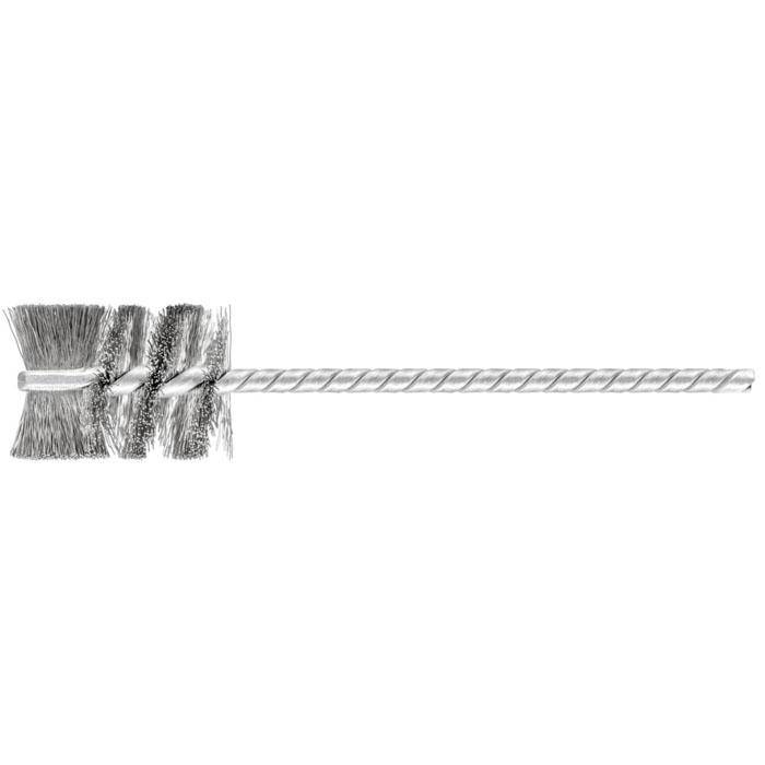 Rohrbürste - PFERD - Bürsten-Ø 19 mm - mit Edelstahlbesatz - Bezeichnung IBU 1925/3,8 INOX 0,12 - Schaft-Ø 3,8 mm - Besatzmaterial-Ø 0,12 mm - VE