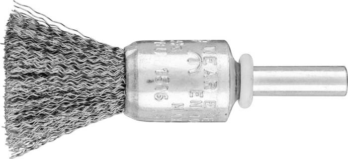 Ein geflochtener Metallflex-Verbinder mit Gewindeanschlüssen und einem Etikett mit der Aufschrift 