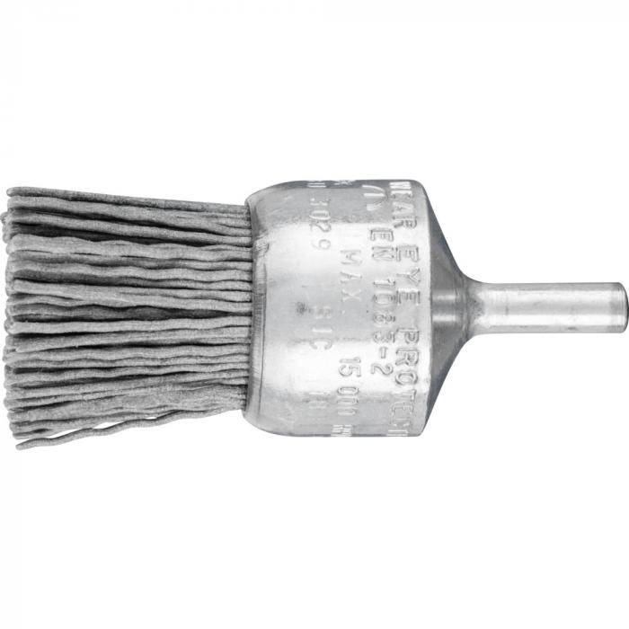 PFERD Pinselbürste PBU 3029/6 SiC 180 0,90 mit Schaft - Kunststoffbesatz Siliciumcarbid - ungezopft - Außen-ø 30 mm - Besatzmaterial-ø 0,90 mm -