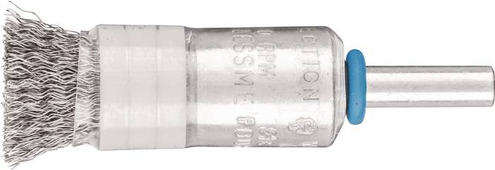 Eine Nahaufnahme einer transparenten Glassicherung mit sichtbaren weißen Metallkappen und eingravierten Zeichen.