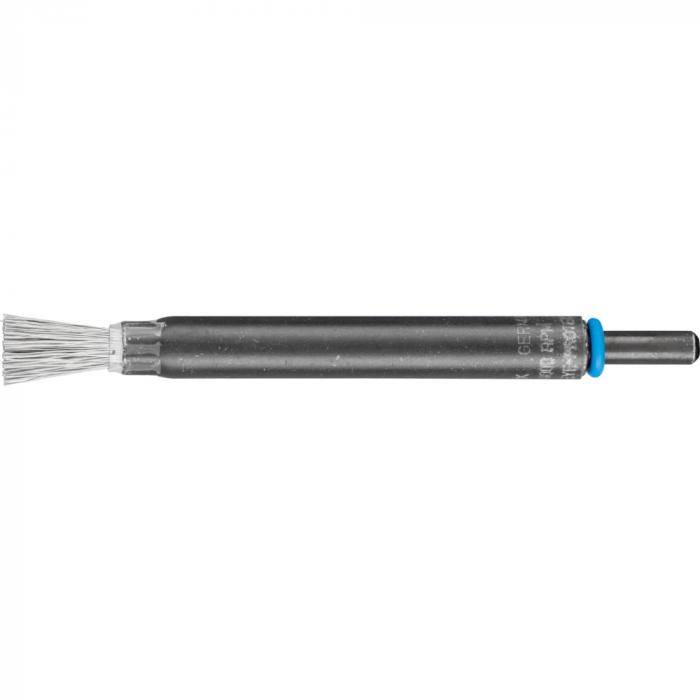 PFERD Pinselbürste PBUL 1010/6 INOX 0,30 mit Schaft - INOX - ungezopft - lange Ausführung - Außen-ø 10 mm - Besatzmaterial-ø 0,30 mm - VE 10 - Pr