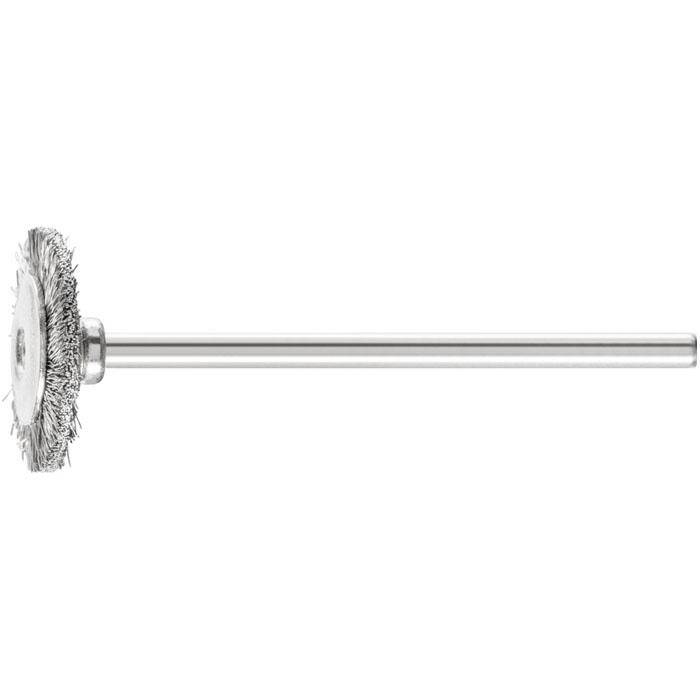 Rundbürste - PFERD - Bürsten-Ø 16 mm - mit Edelstahlbesatz - Bezeichnung RBU 1602/2,34 INOX 0,10 - Schaft-Ø 2,34 mm - Besatzlänge 3 mm - VE 10 St
