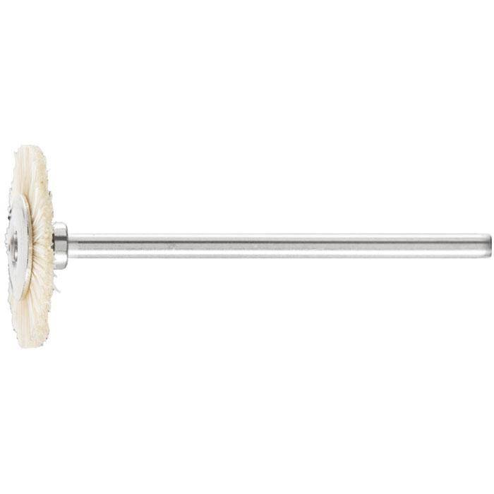 Rundbürste - PFERD - Bürsten-Ø 19 mm - mit weißen Naturborsten - Bezeichnung RBU 1902/2,34 SBW - Schaft-Ø 2,34 mm - Besatzlänge 5 mm - VE 10 St