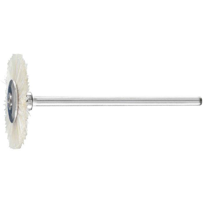 Rundbürste - PFERD - Bürsten-Ø 22 mm - mit weißen Naturborsten - Bezeichnung RBU 2202/2,34 SBW - Schaft-Ø 2,34 mm - Besatzlänge 6 mm - VE 10 St