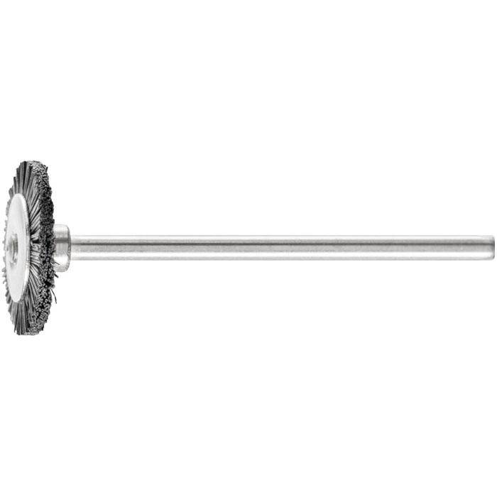 Rundbürste - PFERD - Bürsten-Ø 16 mm - mit schwarzen Naturborsten - Bezeichnung RBU 1602/2,34 SBS - Schaft-Ø 2,34 mm - Besatzlänge 3 mm - VE 10 S