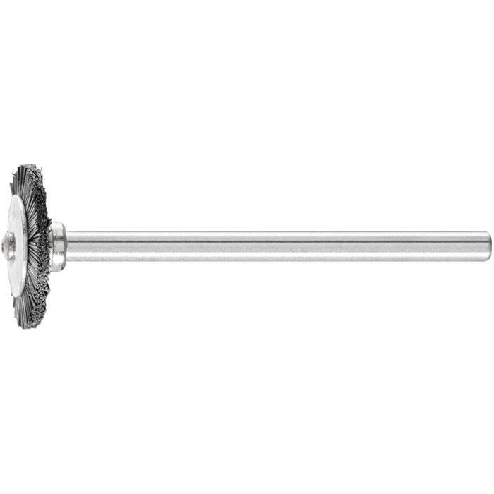 Rundbürste - PFERD - Bürsten-Ø 16 mm - mit schwarzen Naturborsten - Bezeichnung RBU 1602/3 SBS - Schaft-Ø 3 mm - Besatzlänge 3 mm - VE 10 Stück