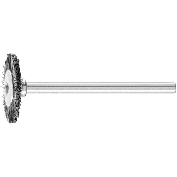 Rundbürste - PFERD - Bürsten-Ø 19 mm - mit schwarzen Naturborsten - Bezeichnung RBU 1902/3 SBS - Schaft-Ø 3 mm - Besatzlänge 5 mm - VE 10 Stück