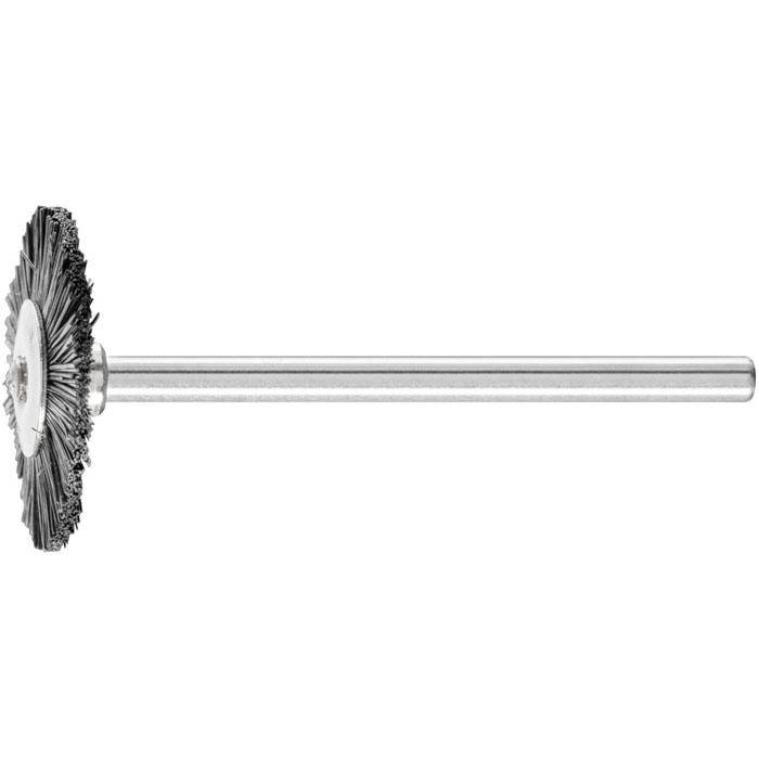 Rundbürste - PFERD - Bürsten-Ø 22 mm - mit schwarzen Naturborsten - Bezeichnung RBU 2202/3 SBS - Schaft-Ø 3 mm - Besatzlänge 6 mm - VE 10 Stück