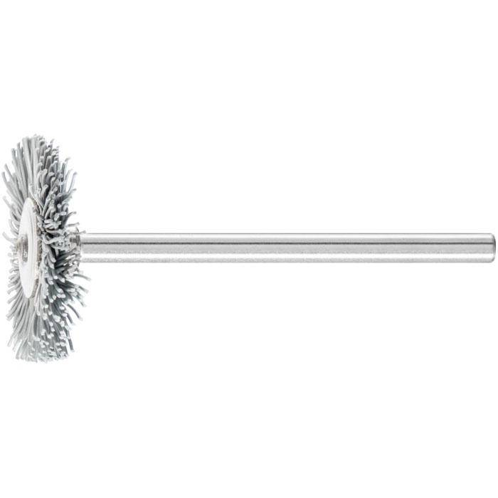 Rundbürste - PFERD - Bürsten-Ø 22 mm - mit Kunststoffbesatz Siliciumcarbid - Bezeichnung RBU 2202/3 SiC 800 0,25 - Korngröße 800 - Schaft-Ø 3 mm