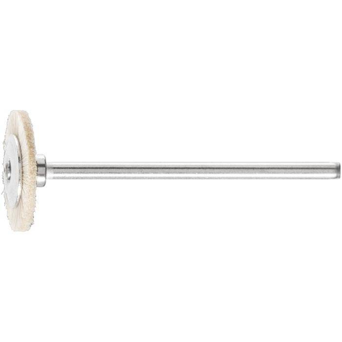 Rundbürste - PFERD - Bürsten-Ø 16 mm - Naturborsten Ziegenhaar - Bezeichnung RBU 1602/2,34 ZHW - Schaft-Ø 2,34 mm - Besatzlänge 3 mm - VE 10 Stü