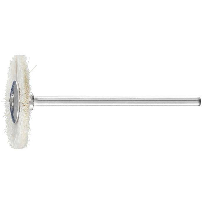 Rundbürste - PFERD - Bürsten-Ø 22 mm - Naturborsten Ziegenhaar - Bezeichnung RBU 2202/2,34 ZHW - Schaft-Ø 2,34 mm - Besatzlänge 6 mm - VE 10 Stü