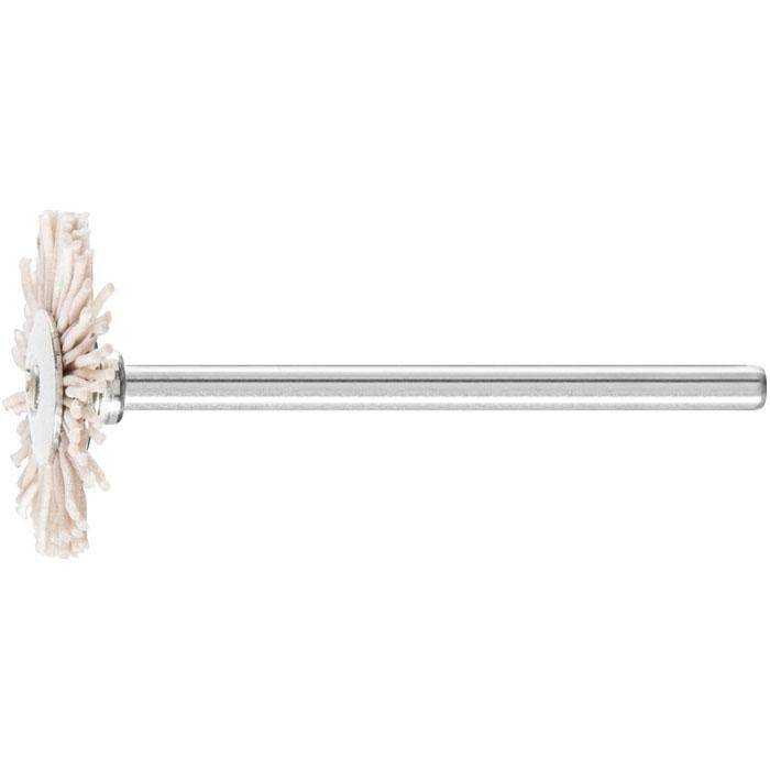 Rundbürste - PFERD - Bürsten-Ø 22 mm - mit Kunststoffbesatz Aluminimoxid - Bezeichnung RBU 2202/2,34 AO 320 0,50 - Korngröße 320 - Schaft-Ø 3 mm