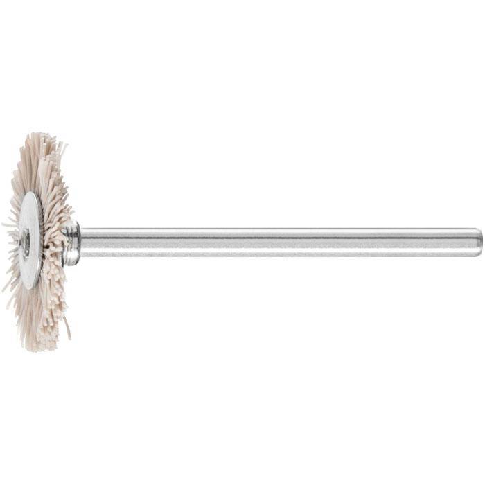 Rundbürste - PFERD - Bürsten-Ø 22 mm - mit Kunststoffbesatz Aluminimoxid - Bezeichnung RBU 2202/3 AO 600 0,30 - Korngröße 600 - Schaft-Ø 3 mm -