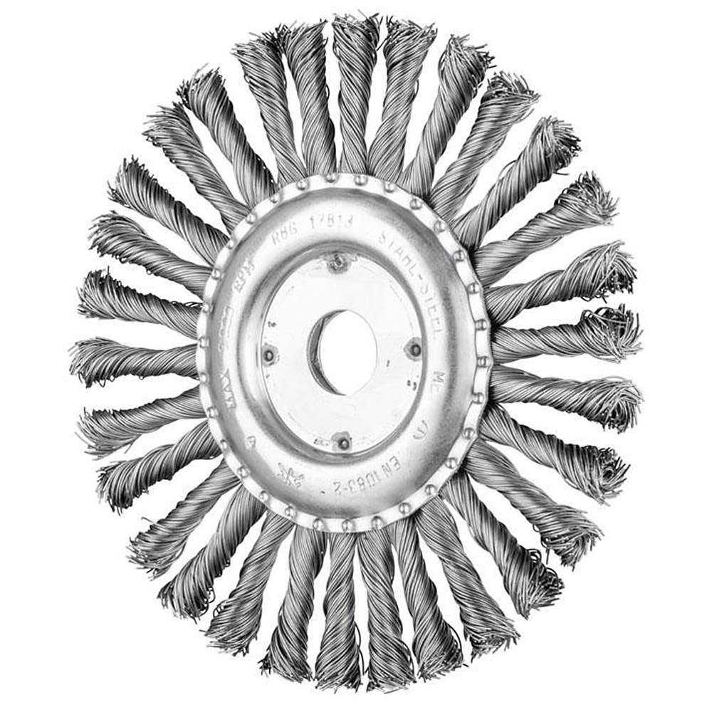 Rundbrüste - PFERD COMBITWIST® - gezopft - Stahldrahtbesatz - Ø 178 mm - Bezeichnung RBG 17812/22,2 CT ST 0,50 - Besatzbreite x -länge 13 x 38 mm