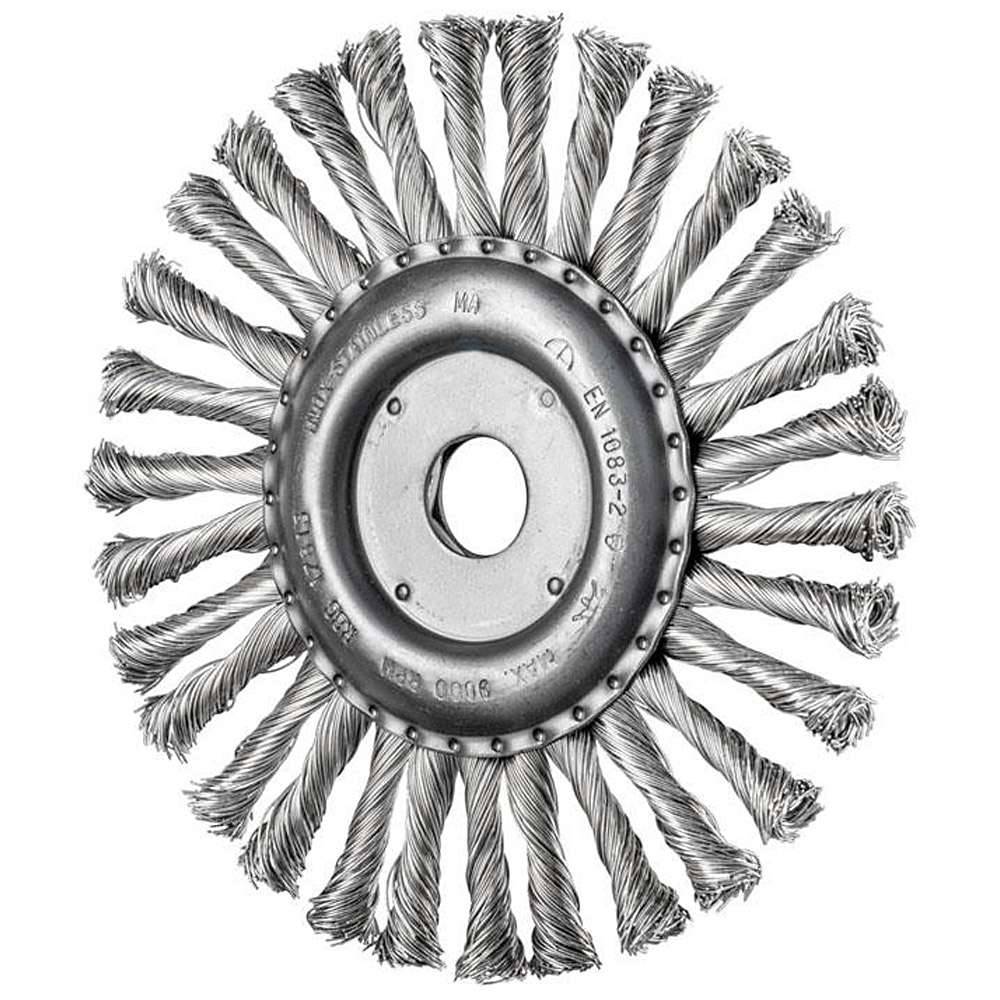 Rundbürste - PFERD COMBITWIST® - gezopft - Edelstahlbesatz - Besatz-Ø 0,50 mm - Bezeichnung RBG 17812/22,2 CT INOX 0,50 - Bürsten-Ø 178 mm - Besa