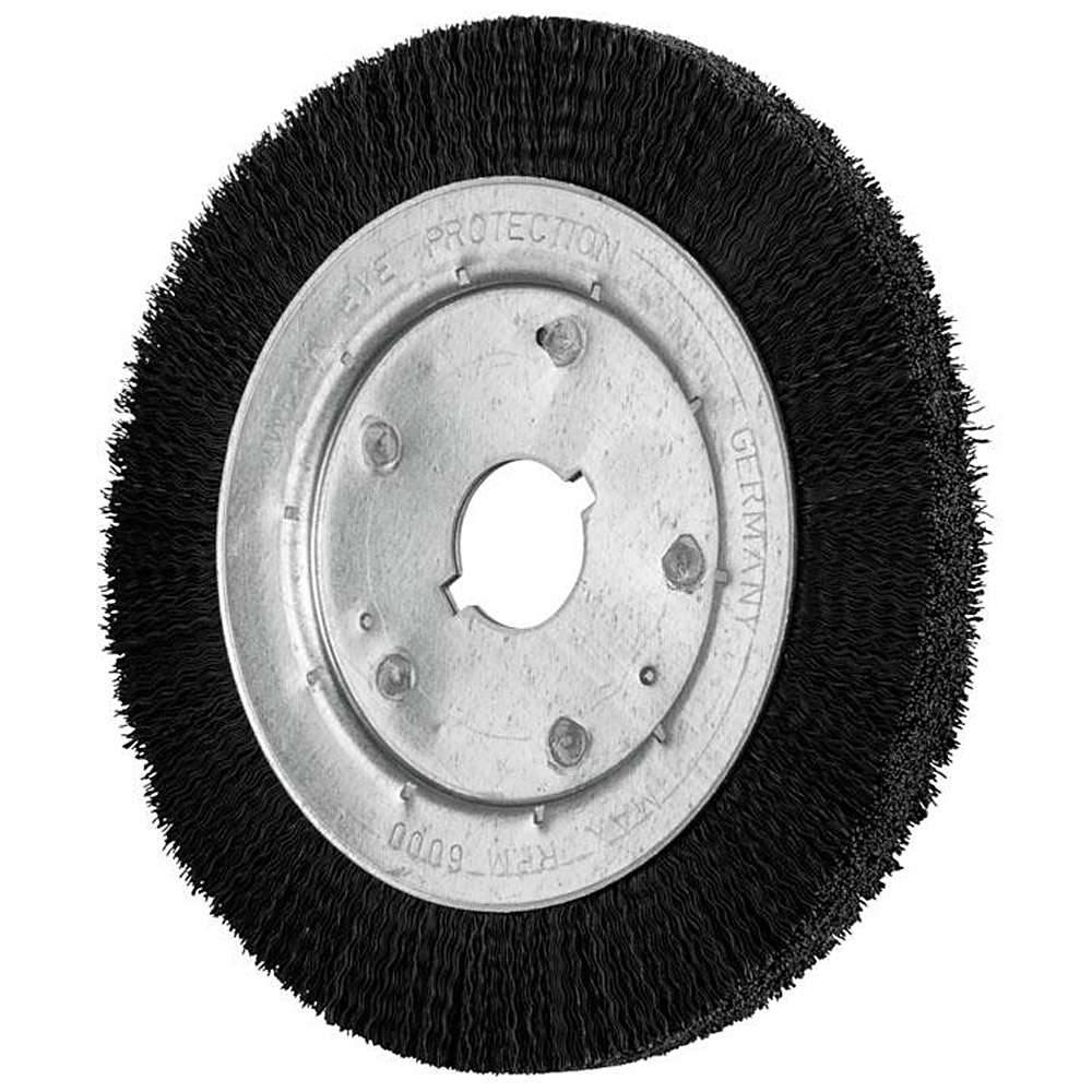 Rundbürste - PFERD - ungezopft mit Nylonbesatz - für NE-Metall, Titan, Holz u.a. - Bezeichnung RBU 20016/22,2 Nylon 0,40 - Bürsten-Ø 200 mm - Besa
