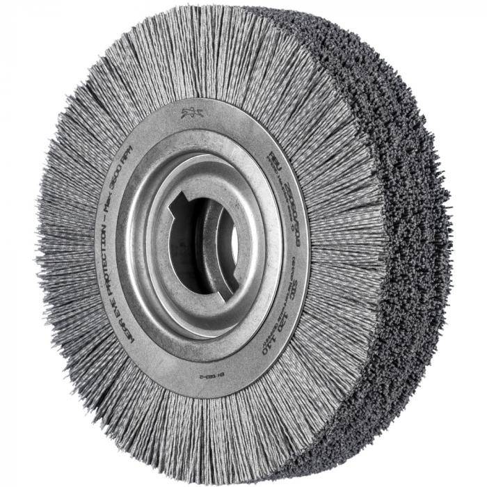 PFERD Rundbürste RBU - ungezopft - Kunststoffbesatz Siliciumcarbid (SiC) - Außen-ø 250 mm - Bohrungs-ø 50,8 mm - Besatzmaterial-ø 1,10 mm