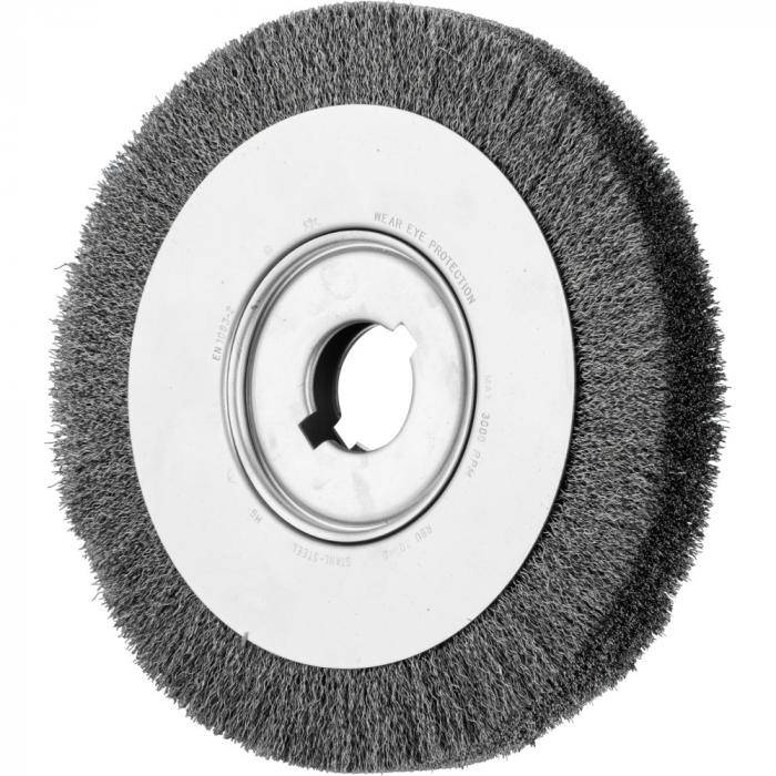 PFERD Rundbürste RBU - ungezopft - breit - industrieller Einsatz - Stahl - Außen-ø 300 mm - Bohrungs-ø 50,8 mm - Besatzmaterial-ø 0,30 mm