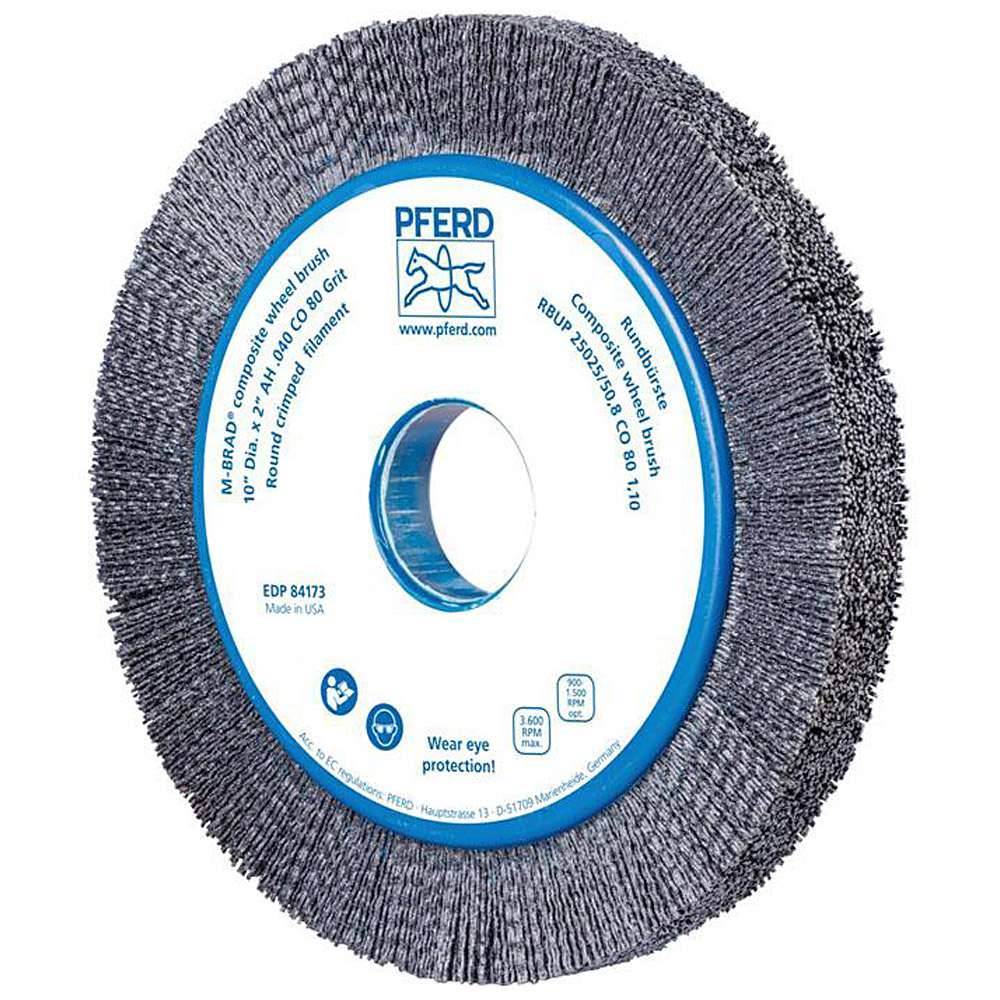 Rundbürste - PFERD - ungezopft, mit Plastikkörper - für den industriellen Einsatz - Bezeichnung RBUP 25025/50,8 CO 80 1,10 - Bürsten-Ø 250 mm