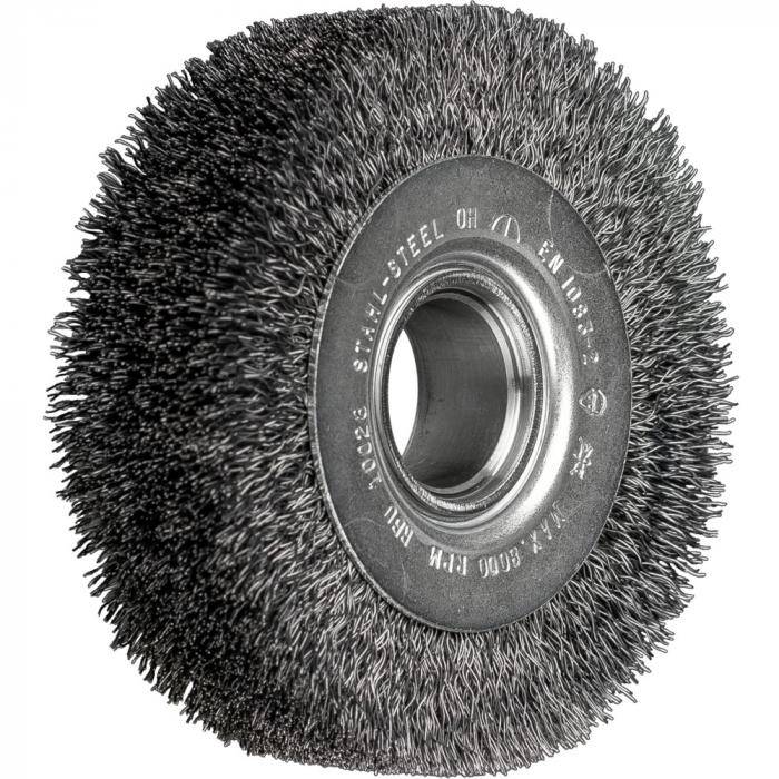PFERD Rundbürste RBU 10028/14,0 ST 0,30 - ungezopft - breit - universeller Einsatz - Stahldraht - Außen-ø 100 mm - Bohrungs-ø 30,0 mm - Besatzmate