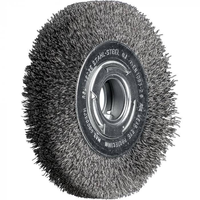 PFERD Rundbürste RBU 15025/AK32-2 ST 0,30 - ungezopft - breit - universeller Einsatz - Stahldraht - Außen-ø 150 mm - Bohrungs-ø 50,8 mm - Besatzma