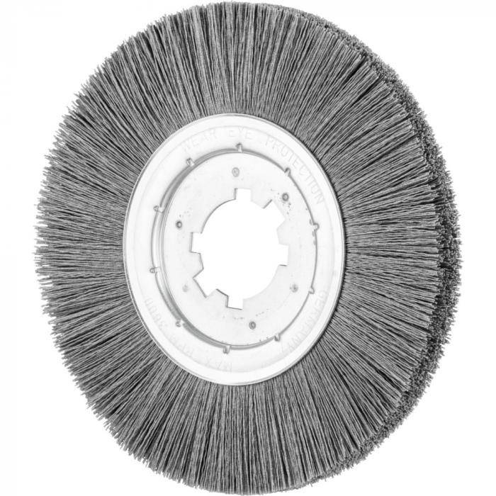 PFERD Rundbürste RBU 25015/50,8 SiC 120 0,55 - ungezopft - schmal - stationär - Kunststoffbesatz Siliciumcarbid (SiC) - Außen-ø 25 mm - Körnung 1