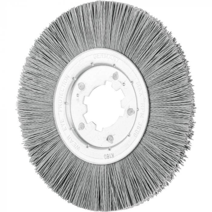 PFERD Rundbürste RBU 25015/50,8 SiC 180 0,90 - ungezopft - schmal - stationär - Kunststoffbesatz Siliciumcarbid (SiC) - Außen-ø 25 mm - Körnung 1