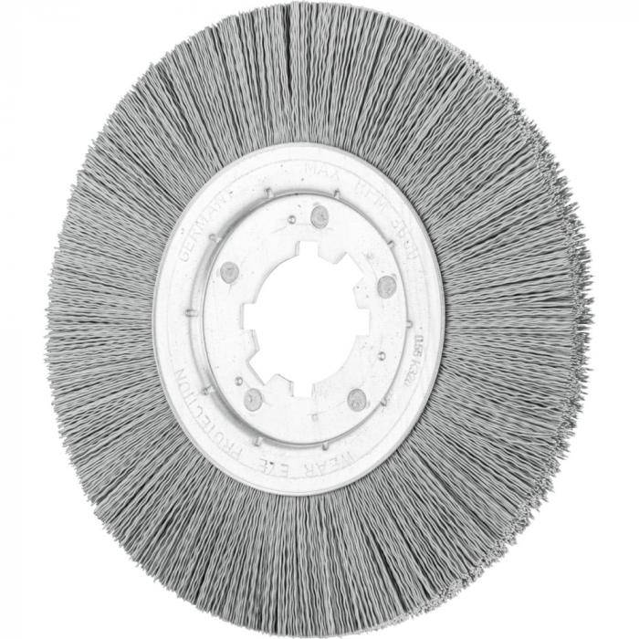 PFERD Rundbürste RBU 25015/50,8 SiC 320 0,55 - ungezopft - schmal - stationär - Kunststoffbesatz Siliciumcarbid (SiC) - Außen-ø 25 mm - Körnung 3