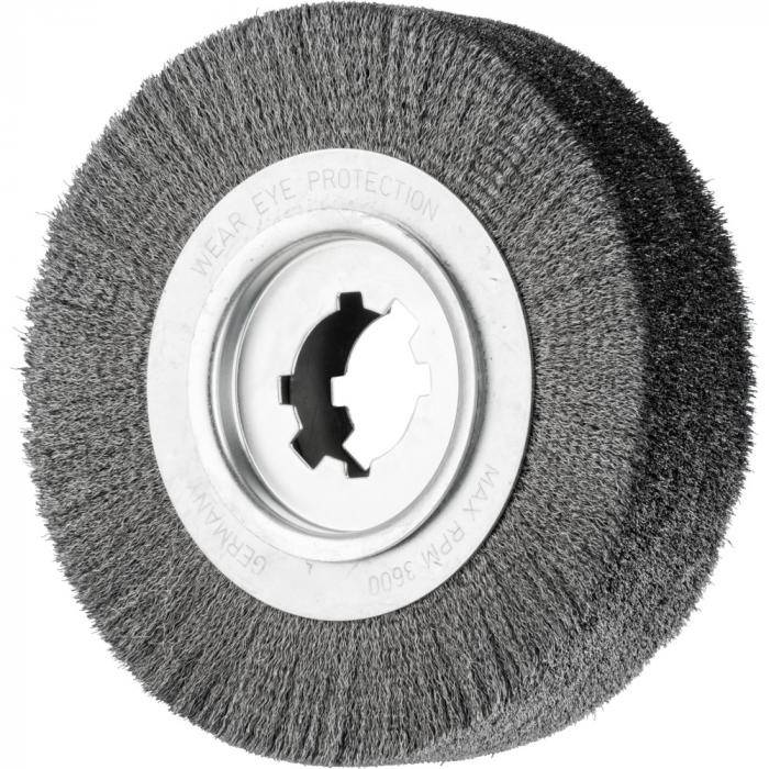 PFERD Rundbürste RBU 25060/50,8 ST 0,20 - ungezopft - Stahldraht - Außen-ø 250 mm - Besatzbreite 100 mm - Bohrungs-ø 50,8 mm - Besatzmaterial-ø 0