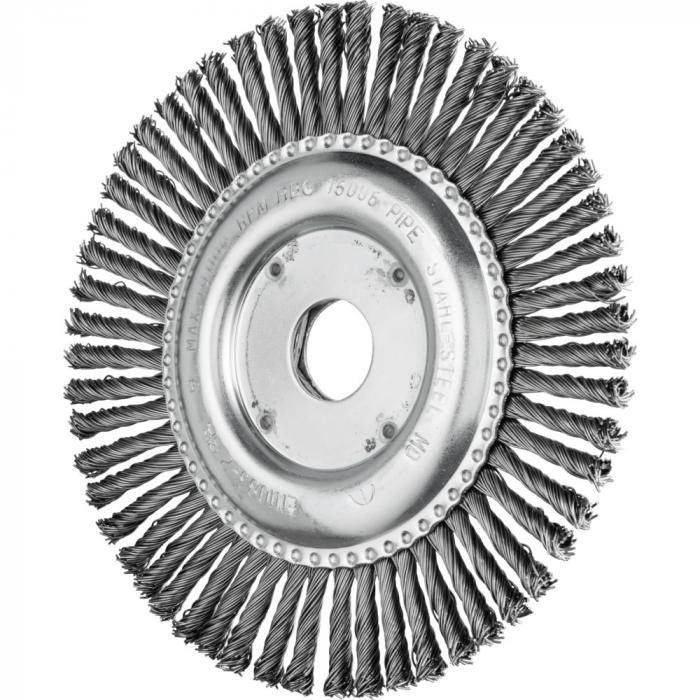 PFERD Rundbürste RBG 15006/22,2 PIPE ST 0,50 - gezopft - Pipeline - Stahldraht - Außen-ø 150 mm - 56 Zöpfe - Besatzmaterial-ø 0,50 mm - VE 10 St