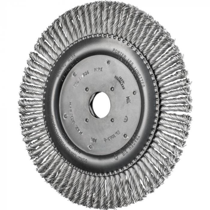 PFERD Rundbürste RBG 17806/22,2 PIPE INOX 0,50 76Z - gezopft - Pipeline - INOX - Außen-ø 178 mm - 76 Zöpfe - Besatzmaterial-ø 0,50 mm - VE 10 St