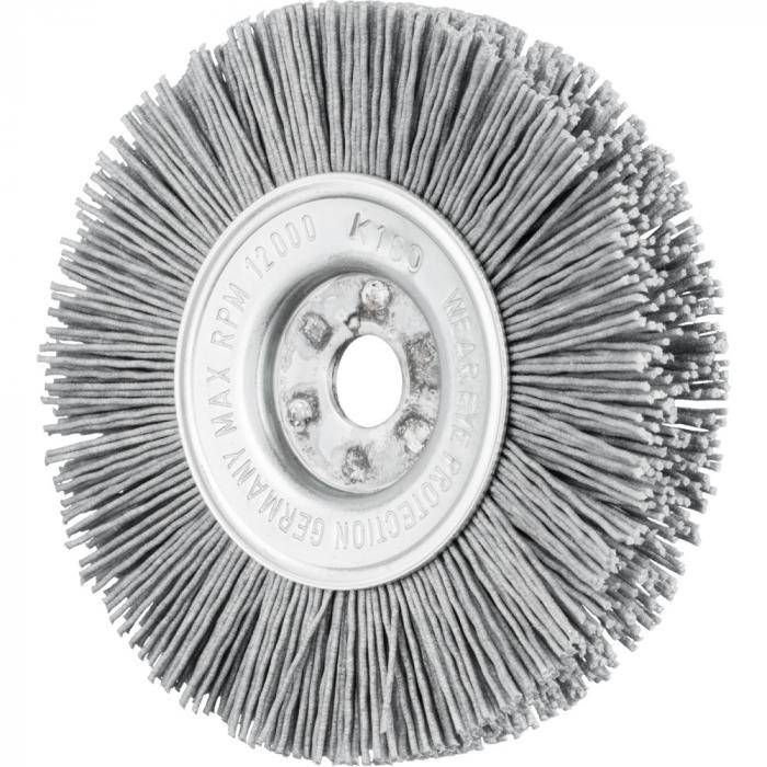 PFERD Rundbürste RBU - ungezopft - schmal - Kunststoff - Außen-ø 100 mm - Besatzbreite 12 mm - Bo./Adapter 12,0 mm - Besatzmaterial-ø 0,90 mm - VE