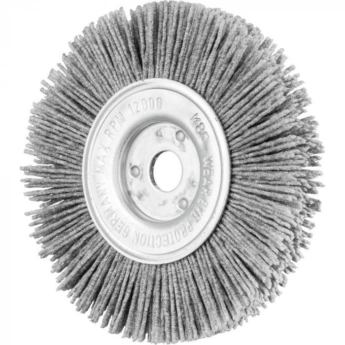 PFERD Rundbürste RBU 10012/12,0 SiC 80 1,00 - ungezopft - schmal - Kunststoff - Außen-ø 100 mm - Besatzbreite 12 mm - Bo./Adapter 12,0 mm - Besatzm