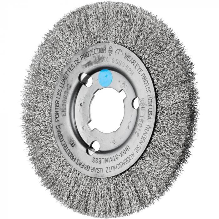 PFERD Rundbürste RBU - ungezopft - INOX - Außen-ø 125 mm - Besatzbreite 12 mm - Bo./Adapter 22,2 - Besatzmaterial-ø 0,30 mm - VE 2 Stück - Preis