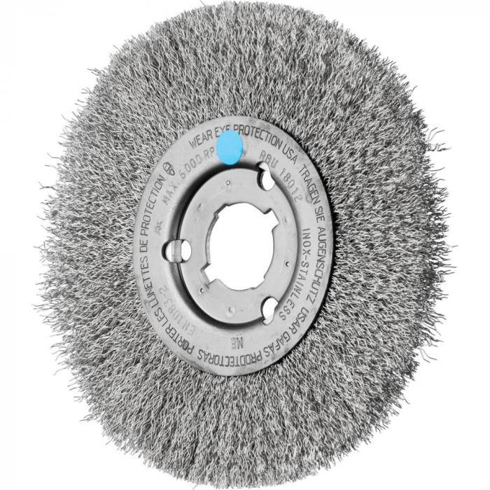 PFERD Rundbürste RBU - ungezopft - INOX - Außen-ø 180 mm - Besatzbreite 12 mm - Bo./Adapter 22,2 - Besatzmaterial-ø 0,30 mm - VE 2 Stück - Preis