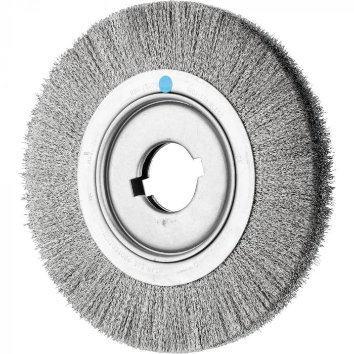 PFERD Rundbürste RBU - ungezopft - INOX - Außen-ø 250 mm - Besatzbreite 30 mm - Bohrungs-ø 50,8 mm - Bo./Adapter AK 32-2 - Besatzmaterial-ø 0,30