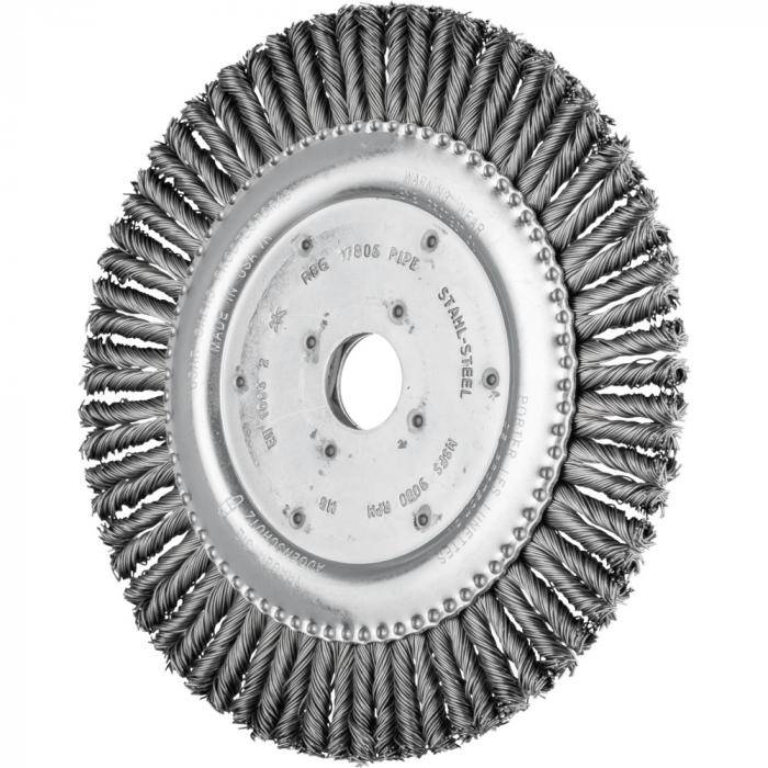 PFERD Rundbürste RBG 17806/22,2 PIPE CT ST 0,50 72Z - gezopft - Pipeline - Stahldraht - Ausführung Combitwist - Außen-ø 178 mm - 72 Zöpfe - Besat