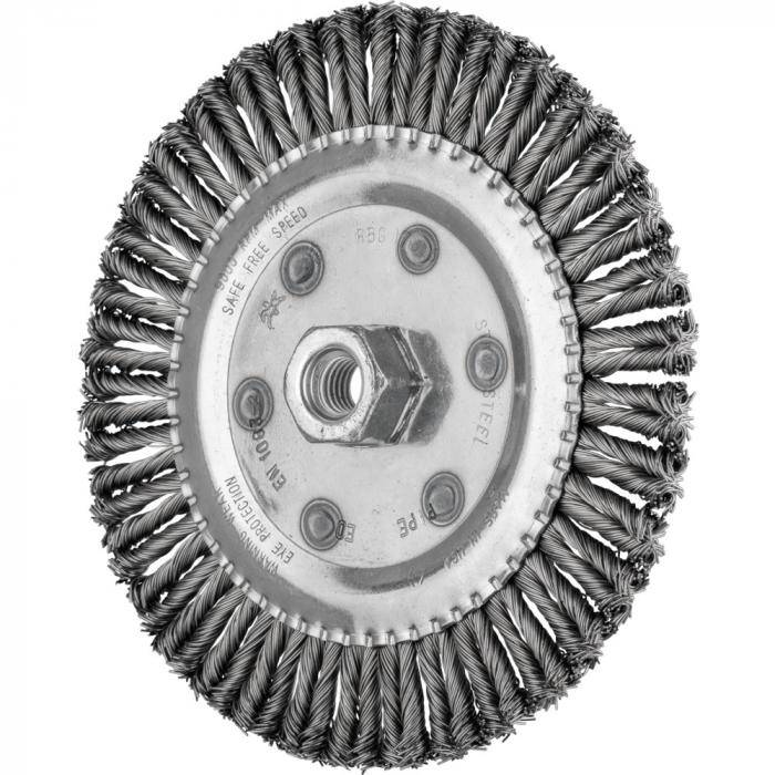 PFERD Rundbürste RBG 17806/M14 PIPE CT ST 0,50 72Z - gezopft - Pipeline - Stahldraht - Ausführung Combitwist - Außen-ø 178 mm - 72 Zöpfe - Besatz