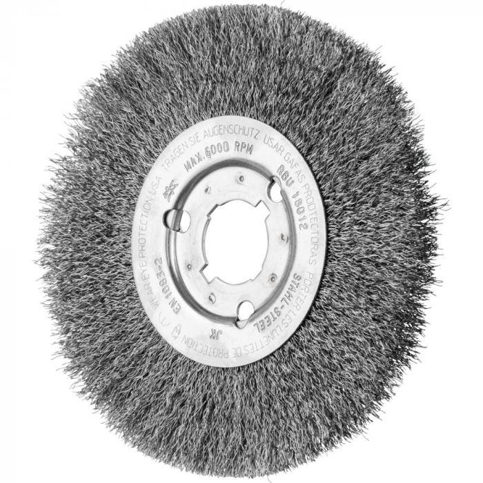 PFERD Rundbürste RBU 18012/22,2 ST 0,30 - ungezopft - schmal - Stahldraht - Außen-ø 180 mm - Besatzbreite 12 mm - max. Bohrungs-ø 31,8 mm - Bo./Ad