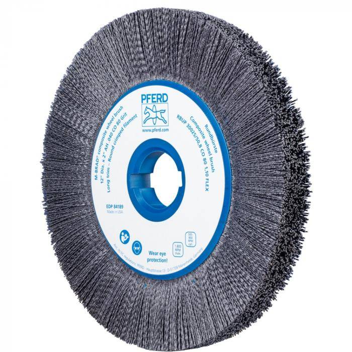 PFERD Rundbürste RBUP 35013/50,8 CO 120 1,10 FLEX - ungezopft - Kunststoffbesatz Keramikkorn (CO) - Ausführung FLEX - Außen-ø 350 mm - Bohrungs-ø